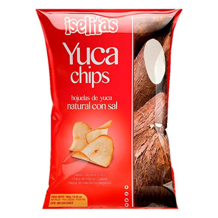 YUCA CHIPS CON SAL 180GR ISELITAS
